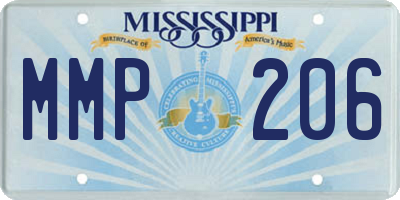 MS license plate MMP206