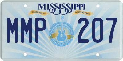 MS license plate MMP207