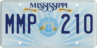 MS license plate MMP210