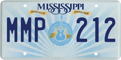 MS license plate MMP212