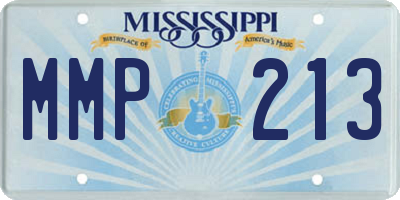 MS license plate MMP213