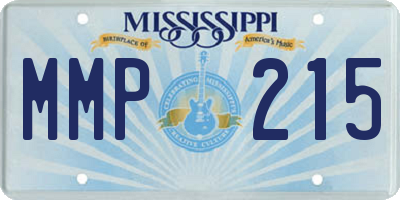 MS license plate MMP215