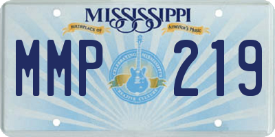 MS license plate MMP219