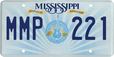 MS license plate MMP221