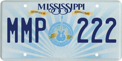 MS license plate MMP222