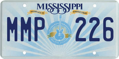 MS license plate MMP226