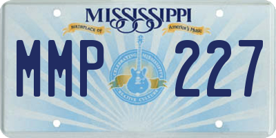 MS license plate MMP227