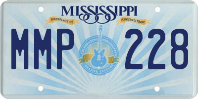 MS license plate MMP228