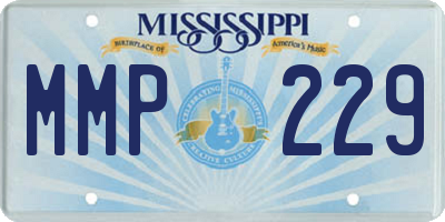 MS license plate MMP229