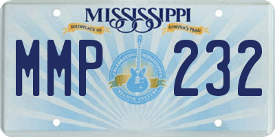 MS license plate MMP232