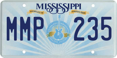 MS license plate MMP235