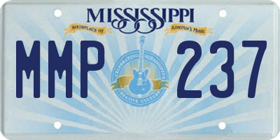 MS license plate MMP237