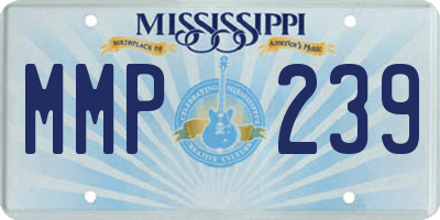 MS license plate MMP239