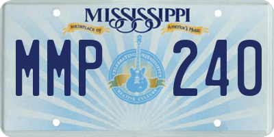 MS license plate MMP240