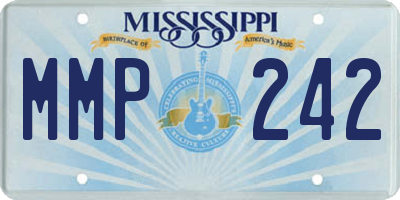 MS license plate MMP242
