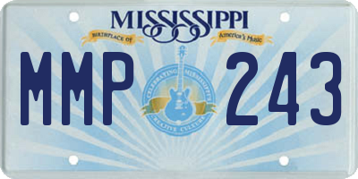 MS license plate MMP243