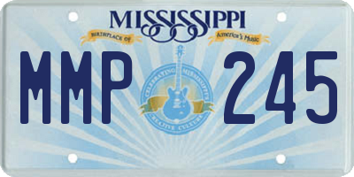 MS license plate MMP245
