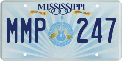 MS license plate MMP247