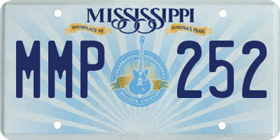 MS license plate MMP252