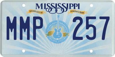 MS license plate MMP257