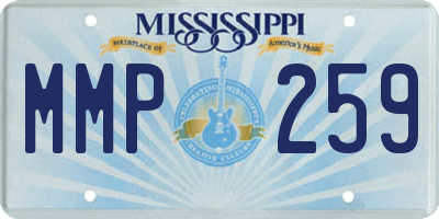 MS license plate MMP259