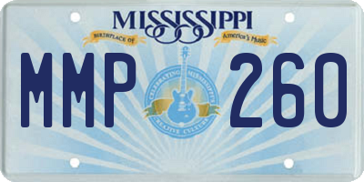 MS license plate MMP260