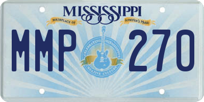 MS license plate MMP270