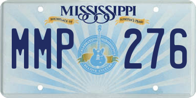 MS license plate MMP276