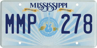 MS license plate MMP278