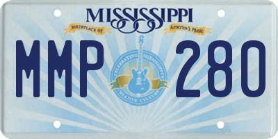 MS license plate MMP280