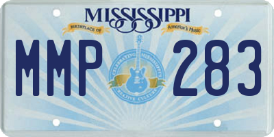 MS license plate MMP283