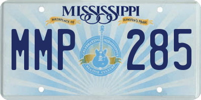 MS license plate MMP285