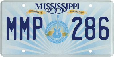 MS license plate MMP286