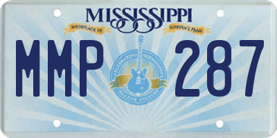 MS license plate MMP287