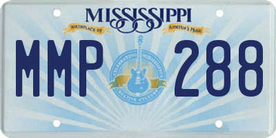 MS license plate MMP288