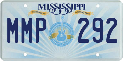 MS license plate MMP292