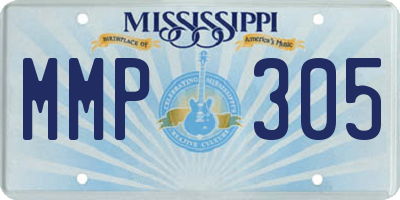 MS license plate MMP305
