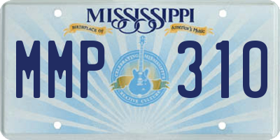 MS license plate MMP310