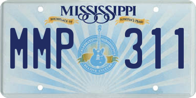 MS license plate MMP311