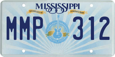 MS license plate MMP312