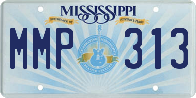 MS license plate MMP313