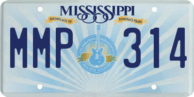 MS license plate MMP314