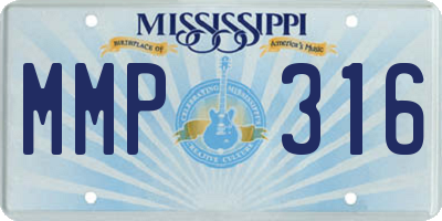 MS license plate MMP316