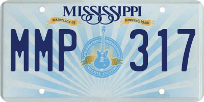 MS license plate MMP317