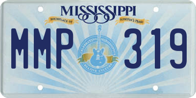 MS license plate MMP319