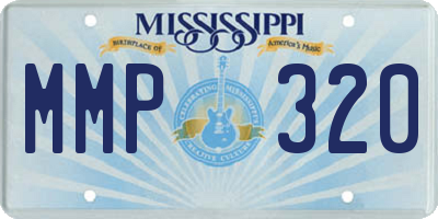 MS license plate MMP320