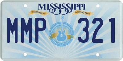 MS license plate MMP321