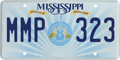 MS license plate MMP323