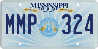 MS license plate MMP324