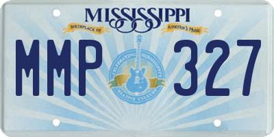 MS license plate MMP327